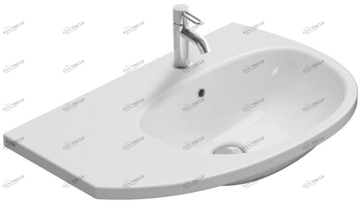 Bo022-23 Подвесная раковина настенная овальная Ceramica Globo Grace белая