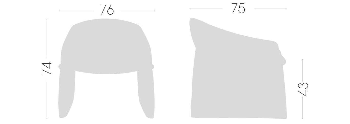 Мягкое и обитое кресло с подлокотниками GABER Majorette ARCH-00056088 - Вид №9