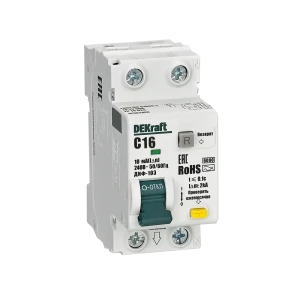 Дифференциальный автомат DEKraft ДИФ-103 для комплексной защиты электросети 89380931