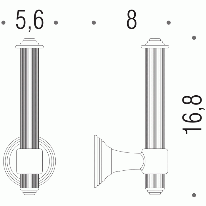 B3390 BR Держатель запасного рулона бумаги (бронза) COLOMBO HERMITAGE Colombo Design - Вид №1