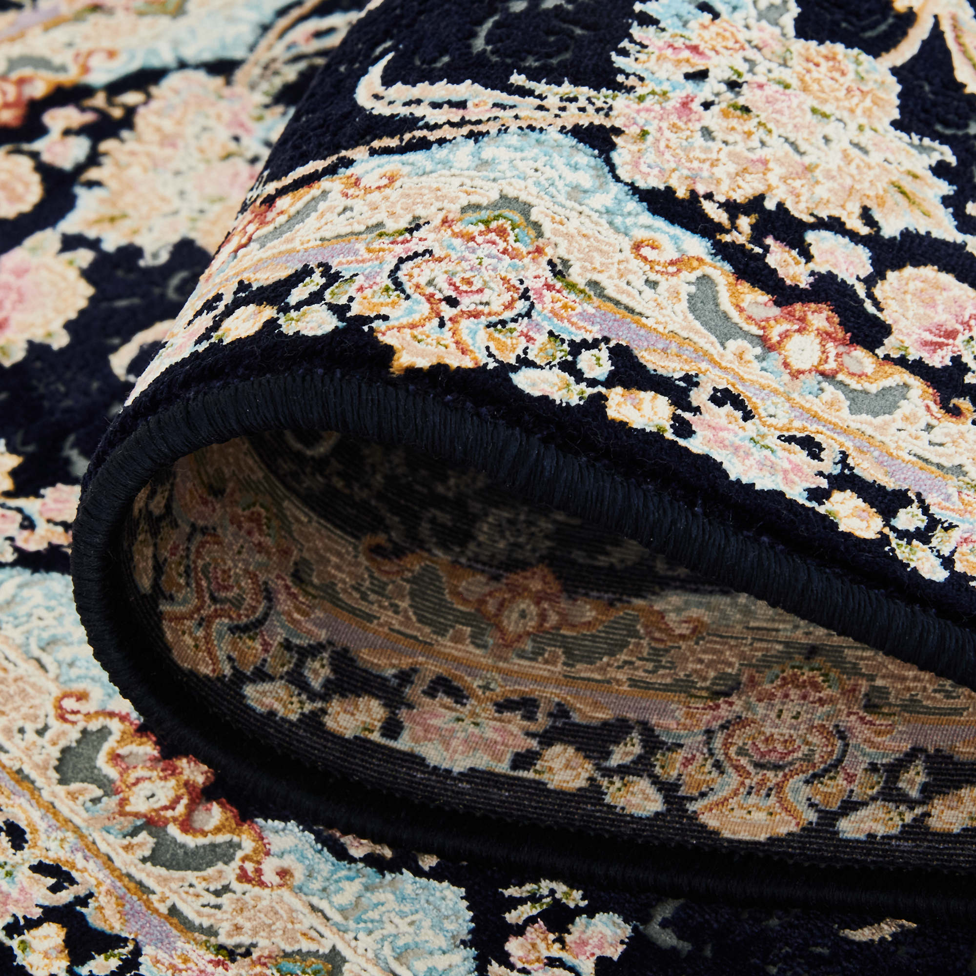 86370493 Ковер полиэстер Arnika 50х80 см цвет темно-синий STLM-0068235 Santreyd  - Вид №2