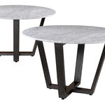 HT341Marble Уимблдонский круглый стол с каменной столешницей ijlbrown  - Вид №5