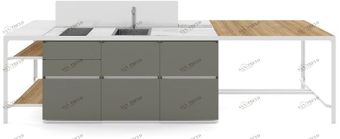 ESTEL GROUP Кухня с островом Isole h90-h105 sun-id-1434491