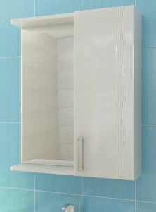 Зеркало Atlantic 1-550 правый, без электрики550⨉150⨉700 мм белый