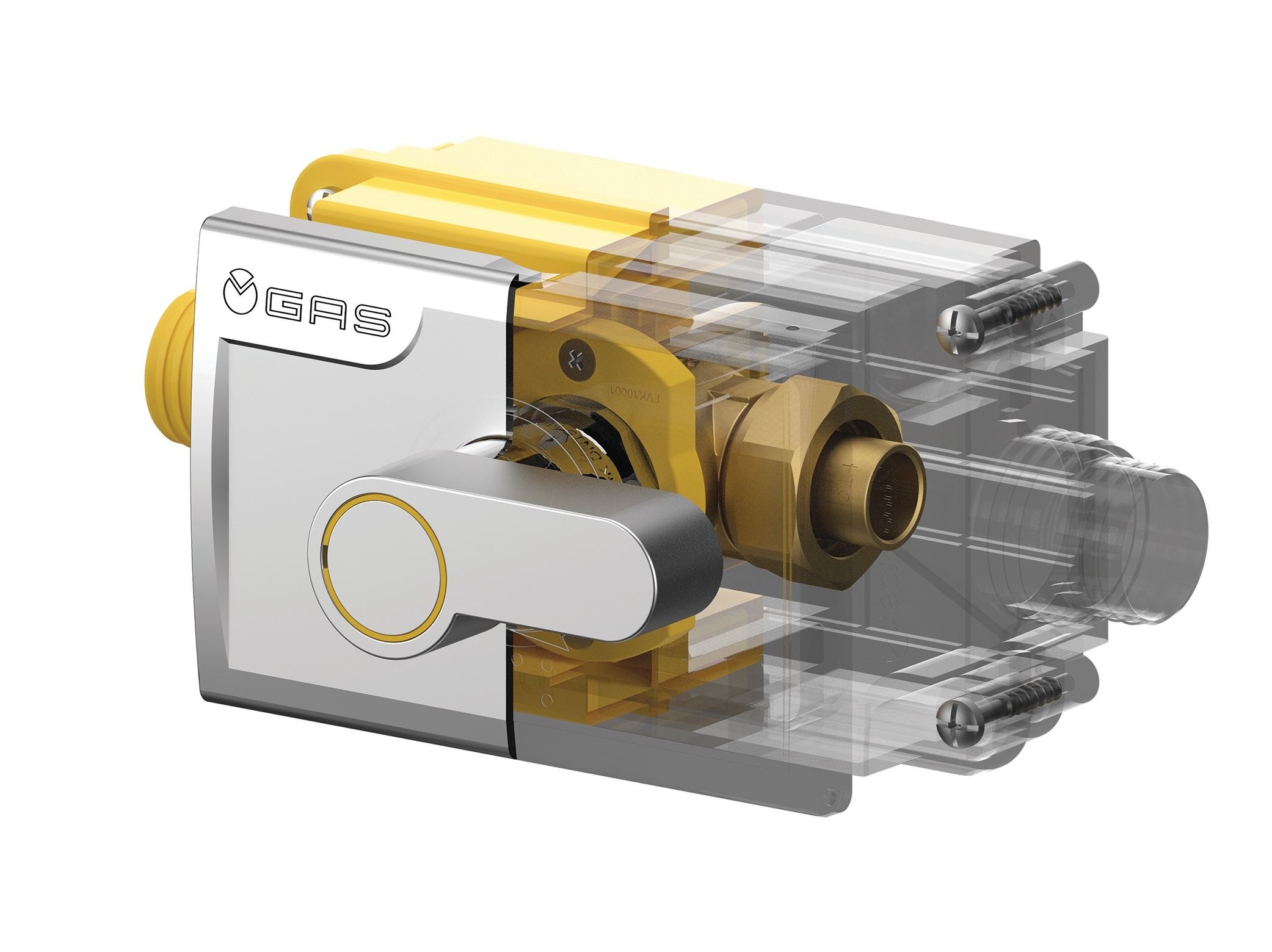 Утопленный газовый запорный кран с внешним рычагом TECO ARCH-00097173 - Вид №2