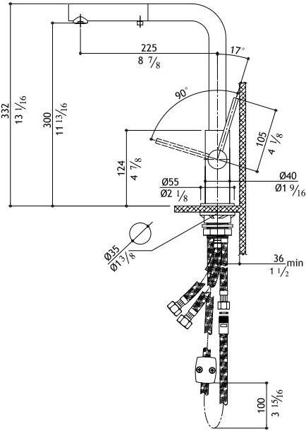 MGS Смеситель для кухни из нержавеющей стали с вытяжным душем Spin sun-id-1346560 - Вид №2