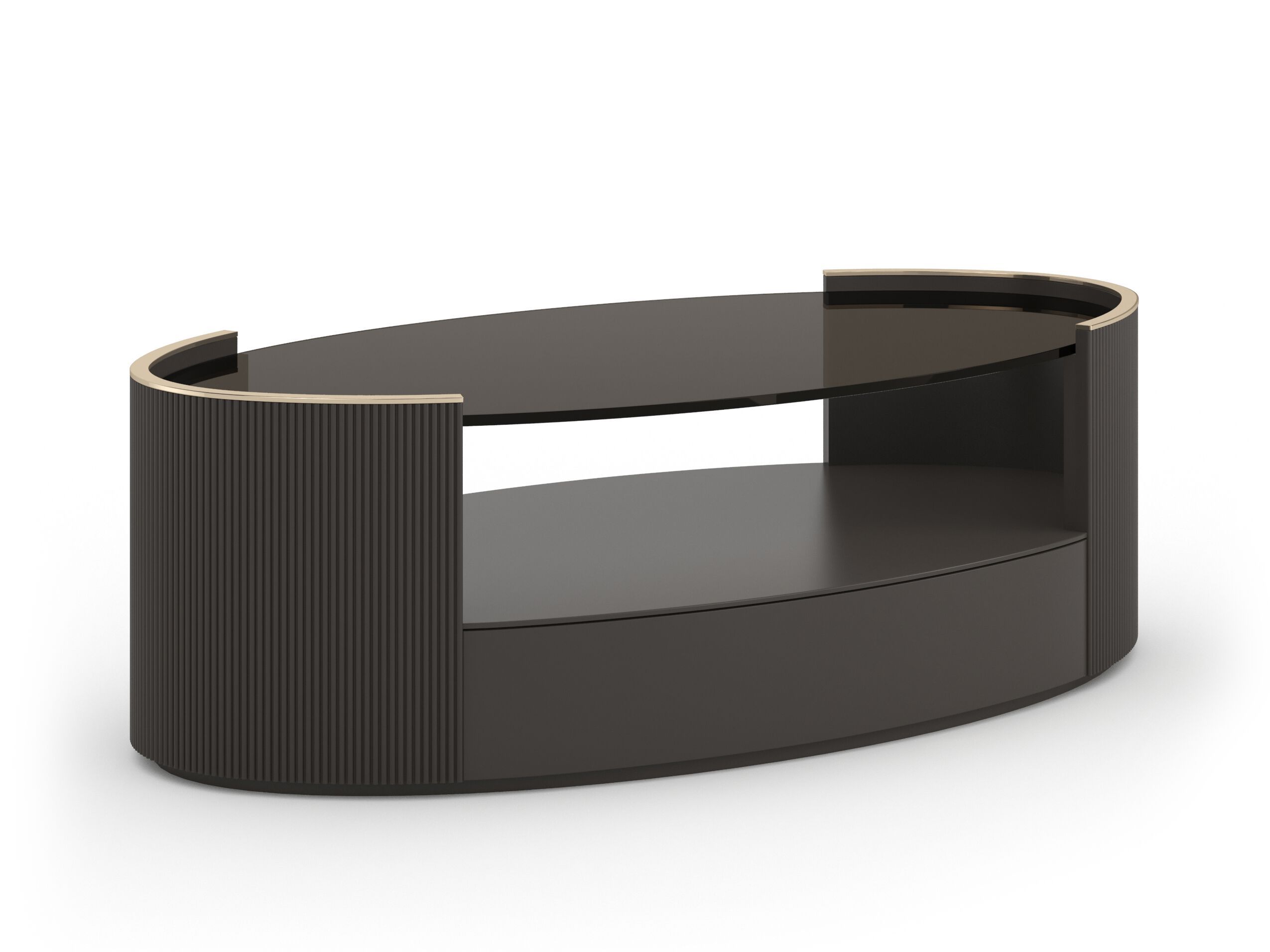 Стеклянный овальный журнальный столик Caracole Love ARCH-00029044 - Вид №3