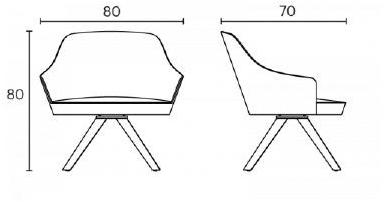 ENEA Кресло на жердочке из ткани с подлокотниками Kaiak sun-id-1420525 - Вид №5