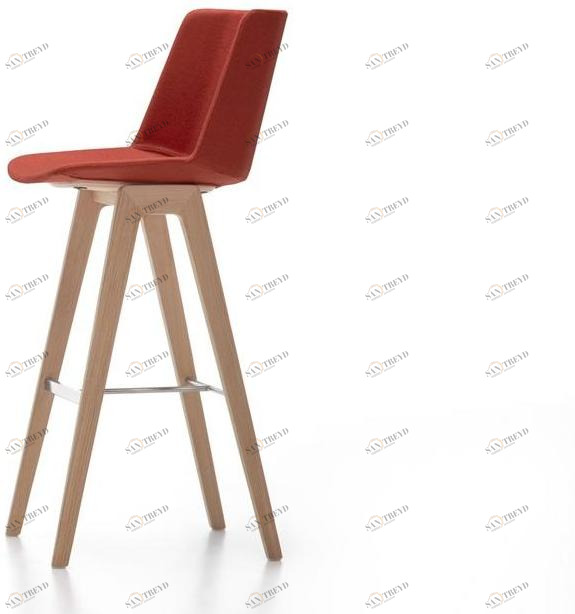 MDF Italia Высокий табурет из ткани со спинкой Aïku sun-id-1418197