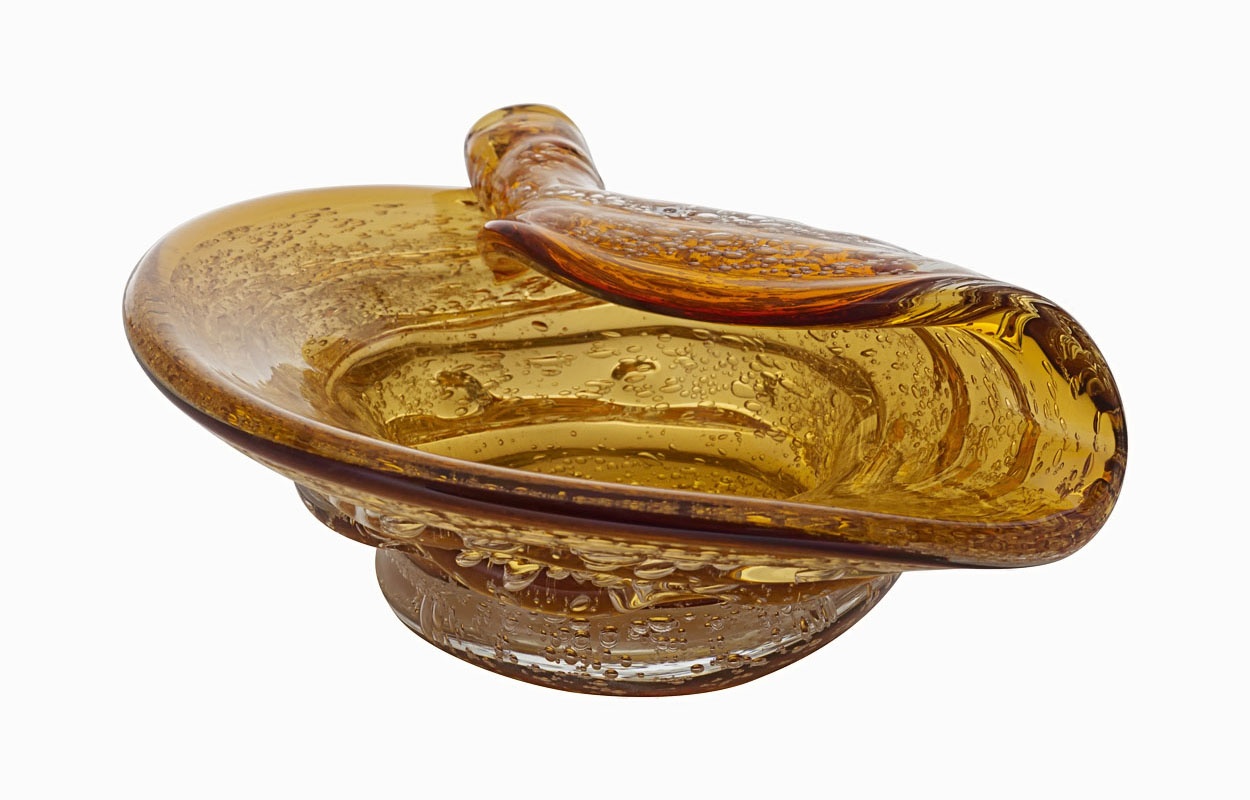 Ваза стеклянная желтая KLYG GARDA DECOR - 033964 Желтый  - Вид №1