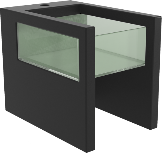 GLBI012 Напольное биде приставное GSG CERAMIC GLASS