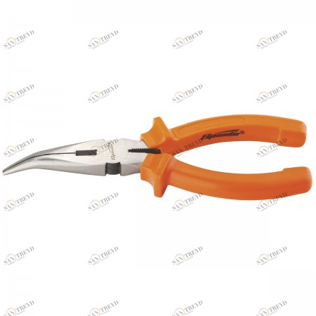 Длинногубцы изогнутые Classic 160 мм шлифованные пластмассовые рукоятки SPARTA Sparta (Спарта) 12553