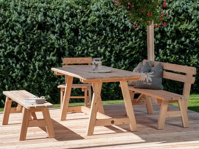 Садовая скамейка из лиственницы Pircher SIRMIONE ARCH-00077979 - Вид №1