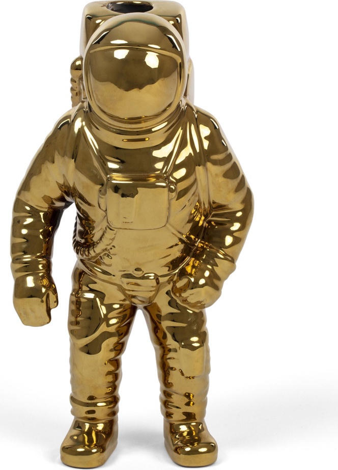 10647373 Seletti Ваза Seletti "Космос.Космонавт" 28см (золотистая) Фарфор 