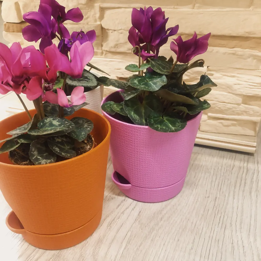 Горшок цветочный Тек.А.Тек Партер ø9.5 h9 см v0.35 л пластик оранжевый STLM-2196214 - Вид №2