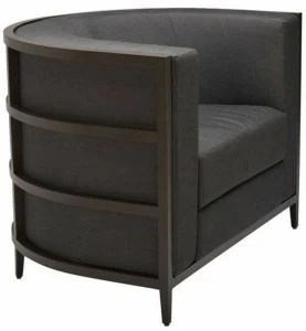 JANUS et Cie Кресло Club из алюминия с порошковым покрытием с подлокотниками Azimuth