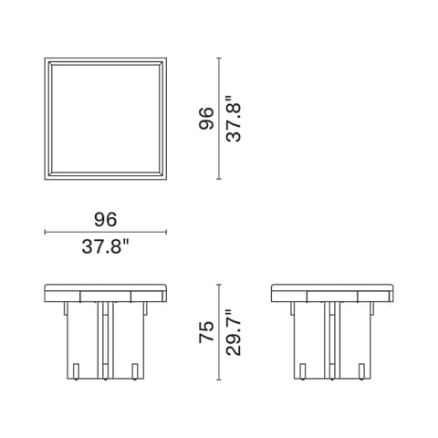 Дубовый квадратный стол для маджонга District Eight Dinh ARCH-00110617 - Вид №9