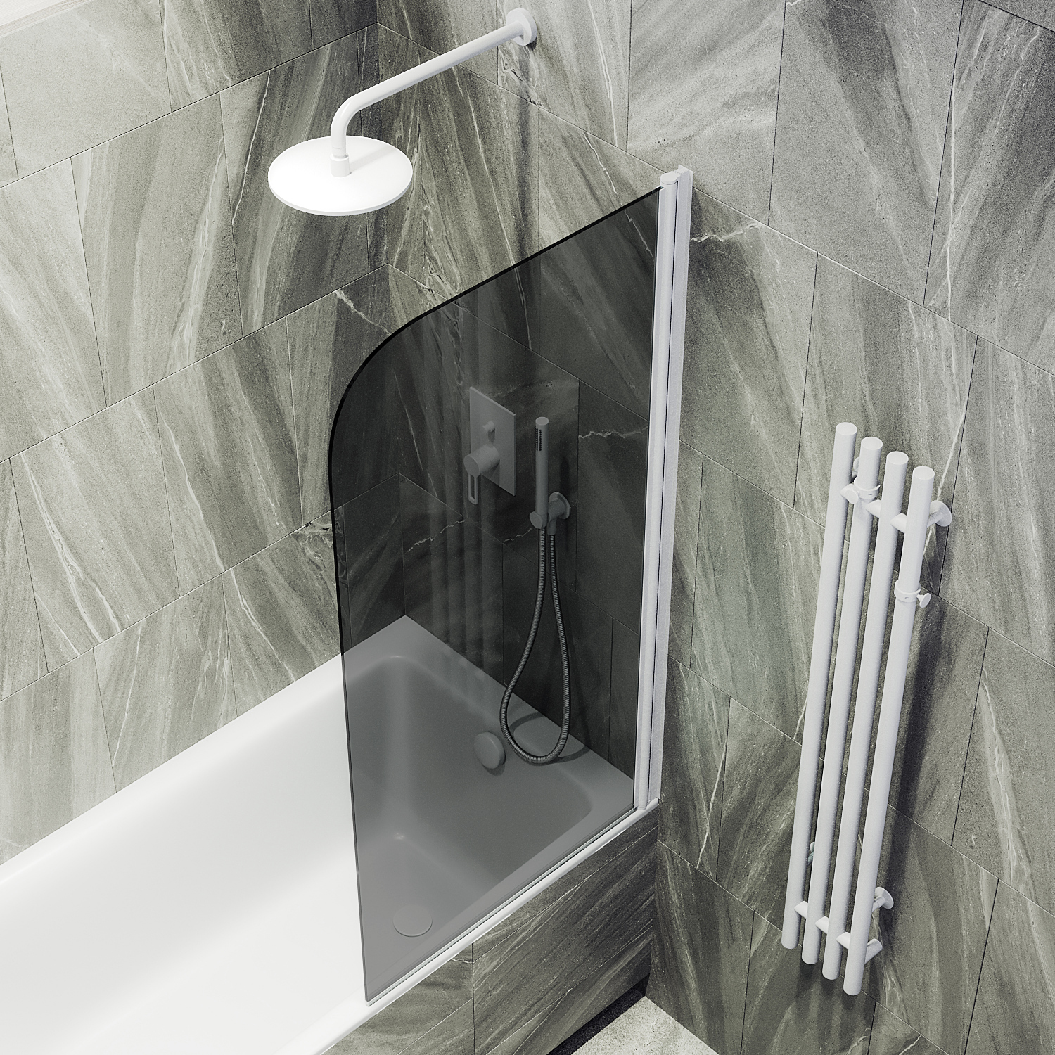 ST-603-1 Душевое ограждения на борт вынны Public Steel Россия 