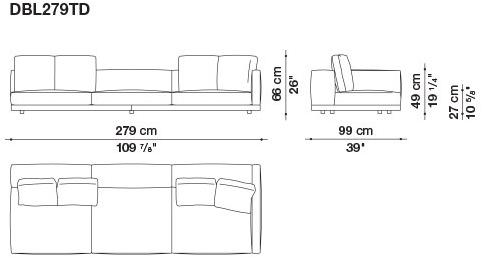 B&B Italia Кожаный диван Dock sun-id-1441060 - Вид №165