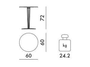 Круглый стол с меламиновой столешницей Kartell TOP TOP ARCH-00022182 - Вид №15
