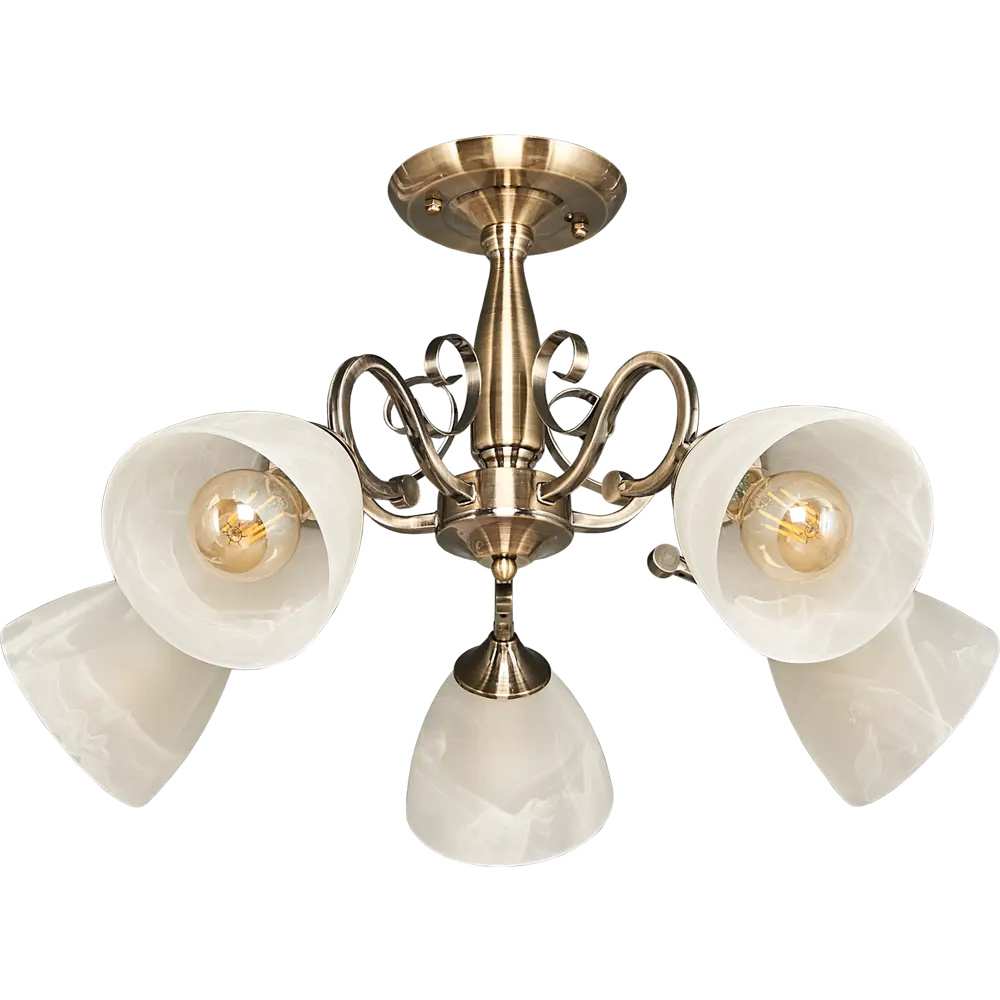 Люстра потолочная «Сигма» КС30072/5С, 5 ламп, 18 м², цвет белый/хром КЛЮЧНИК STLM-2078450