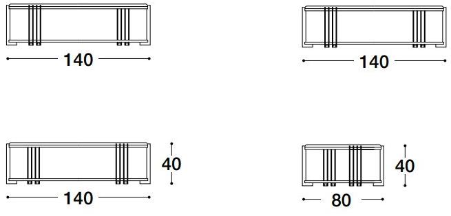 VOLPI Низкий журнальный столик с вещевым ящиком Luigi volpi Lv-23002.q/.r - Вид №2