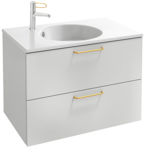 EB2522-R8-P14 Тумба под столешницу 80 см, 2 ящика, золотая ручка JACOB DELAFON ODÉON RIVE GAUCHE