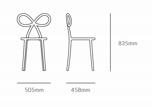 Стул из полипропилена Qeeboo QEEBOO - RIBBON WHITE ARCH-00085961 - Вид №3