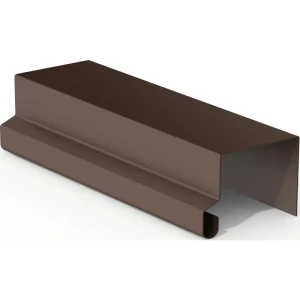 П-планка для профнастила 20x10x15 мм 2 м 0.4 мм RAL 8017 коричневый