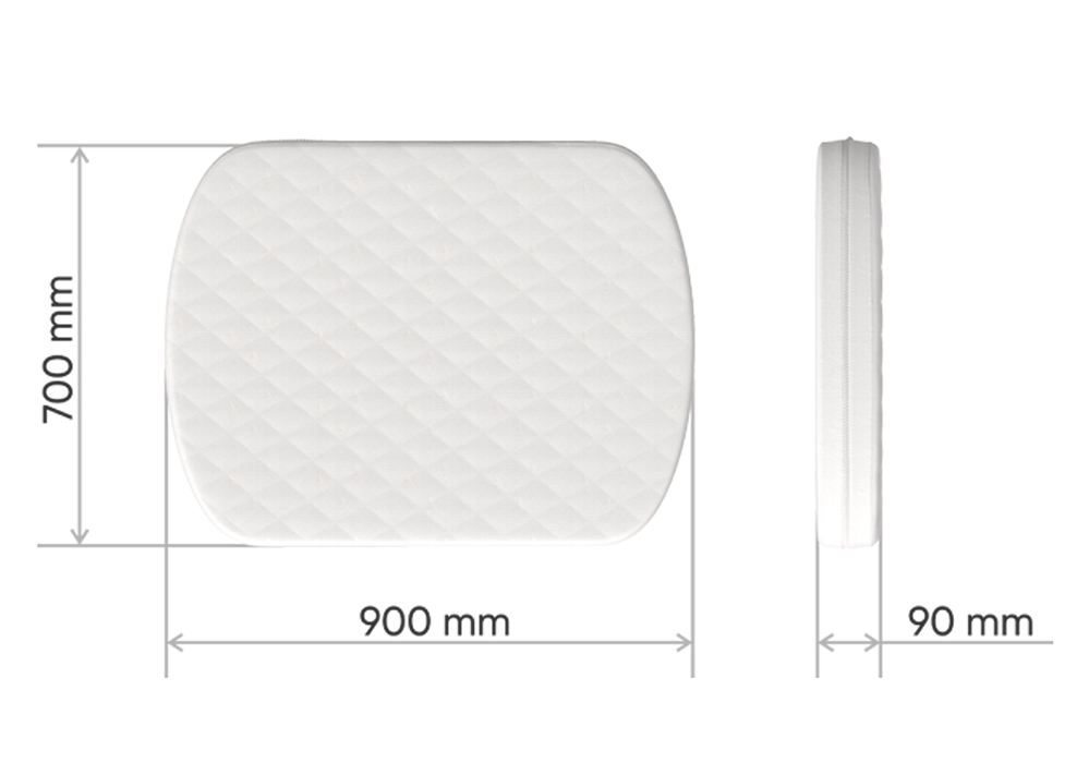 Матрас для люльки Elegance кокос, 6 см ELLIPSE ELLIPSE ELEGANCE 351739 Белый Santreyd  - Вид №1