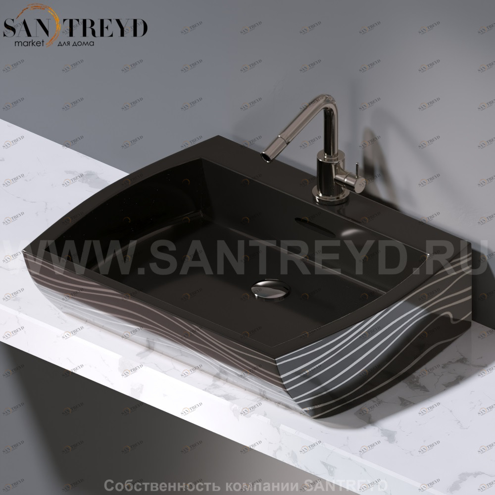 L282.411P Накладная раковина на столешницу  овальная A. e T. Italia SQUARE AeT ITALIA