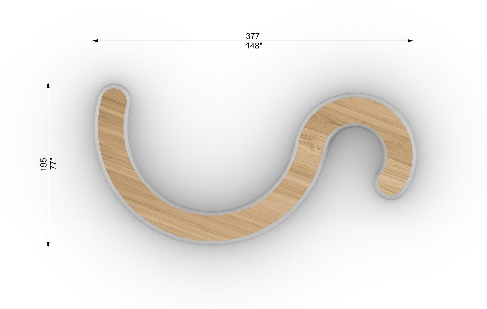 Concreative Бетонная скамья с 3d принтом  1903-038  - Вид №3