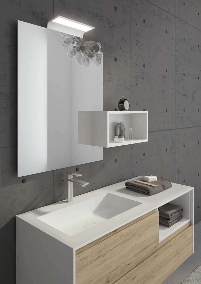 LEGNOBAGNO Тумба под умывальник из нпл с ящиками и зеркалом Freedom lineare sun-id-1439897 - Вид №2