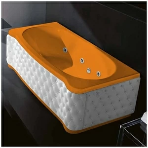 Ванна Gruppo treesse New Classic Young STX-V674B-SX-KBS-O оранжевая с гидромассажем и дезинфекцией прямоугольная левая белая кожа