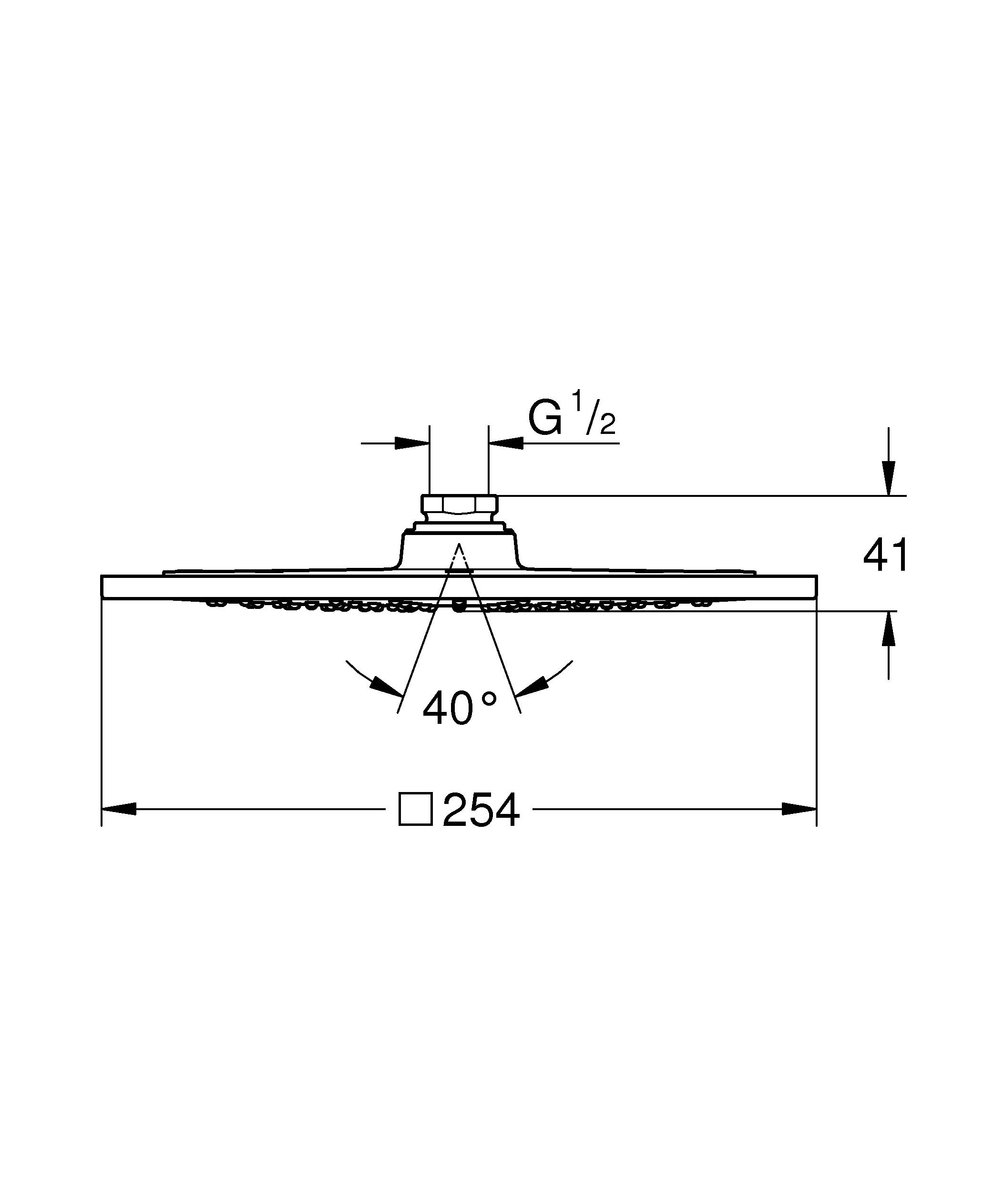 Верхний душ GROHE Rainshower F-Series, 1 режим, хром (27285000) - Вид №1