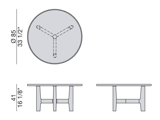 Круглый журнальный столик из грецкого ореха Porada Soul ARCH-00112225 - Вид №3