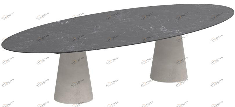 Royal Botania Овальный садовый стол из ductal® Conix Cnx3214