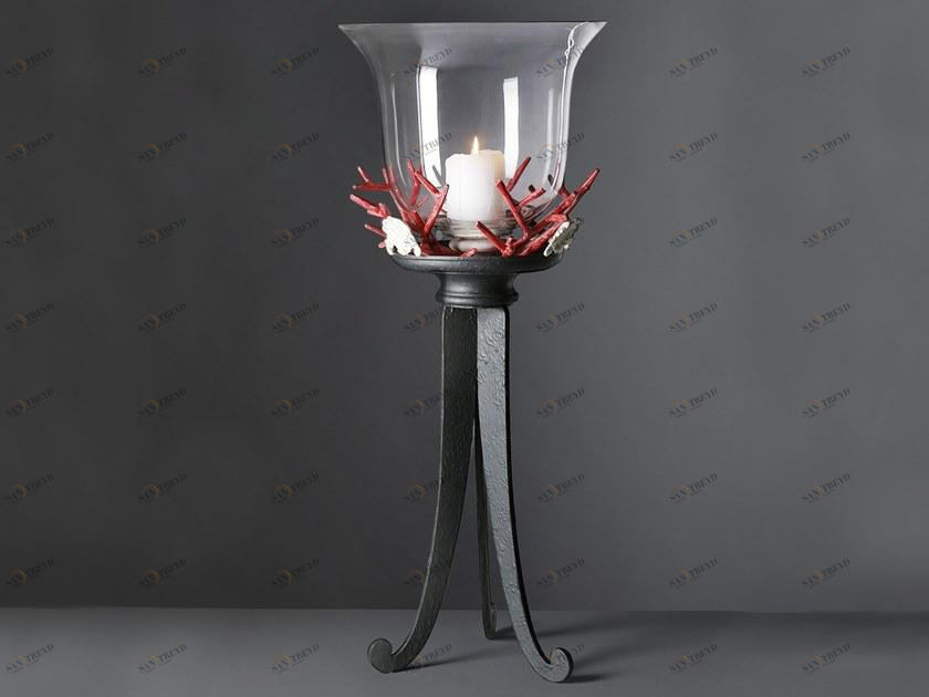 OFFICINACIANI Подсвечник из железа и стекла Coralli Hl1048ca-b 