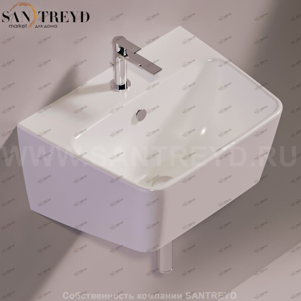 DE13BIANCO Подвесная раковина настенная прямоугольная Simas Degrade белая