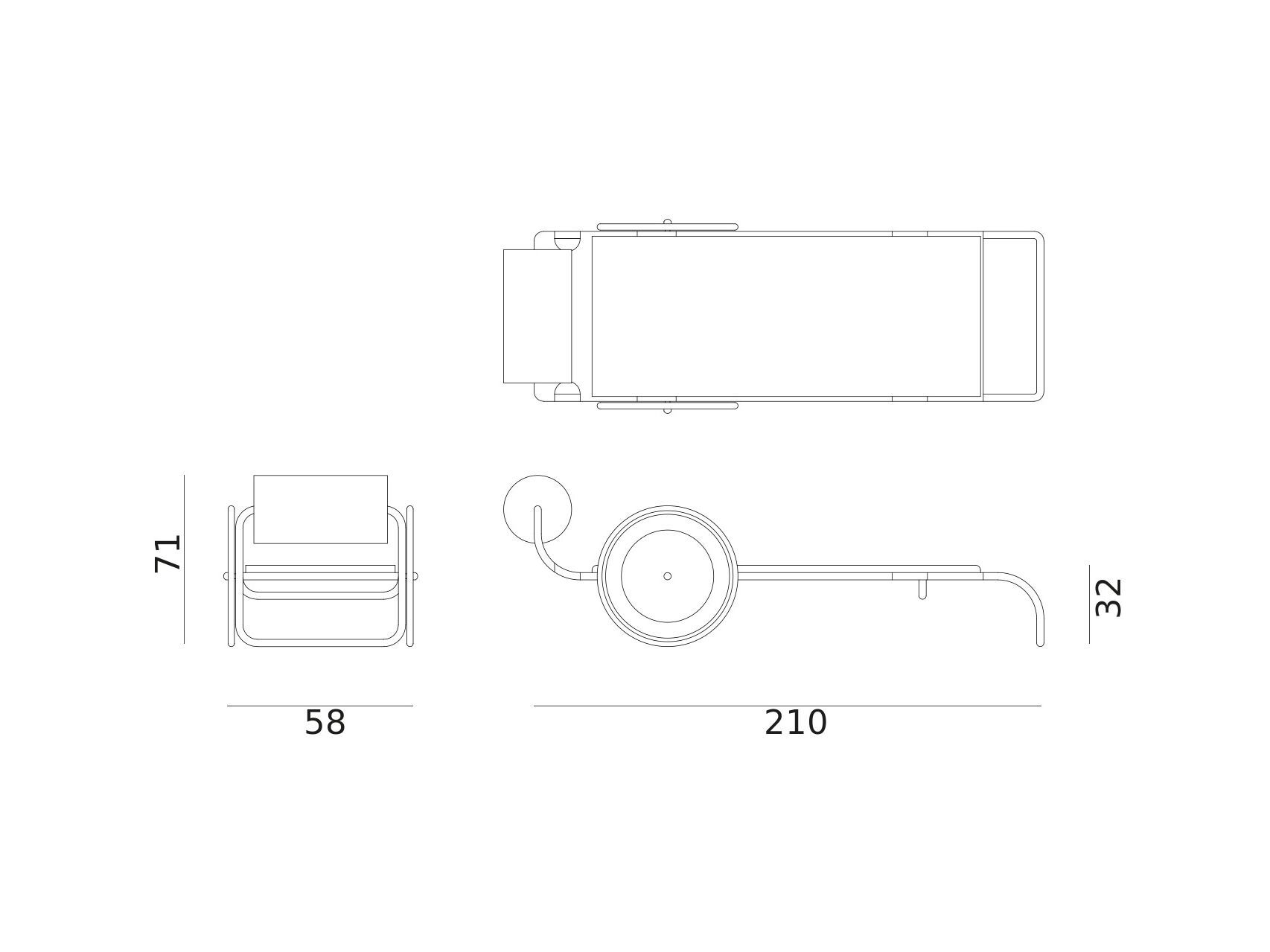 Тканевая Садовая кровать с колесами Exteta Jacquemus + Exteta Special Re-Edition ARCH-00087247 - Вид №15