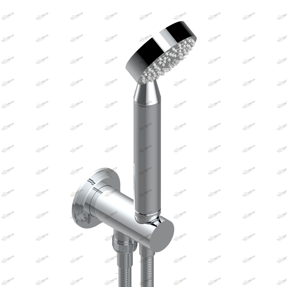 G2I-54 Душ ручной стильный встраиваемый в стену, шланг и патрубок для душа с крючком Thg-paris Le 9 Nero Marquina Хром G2I 54  A02 CAT.A