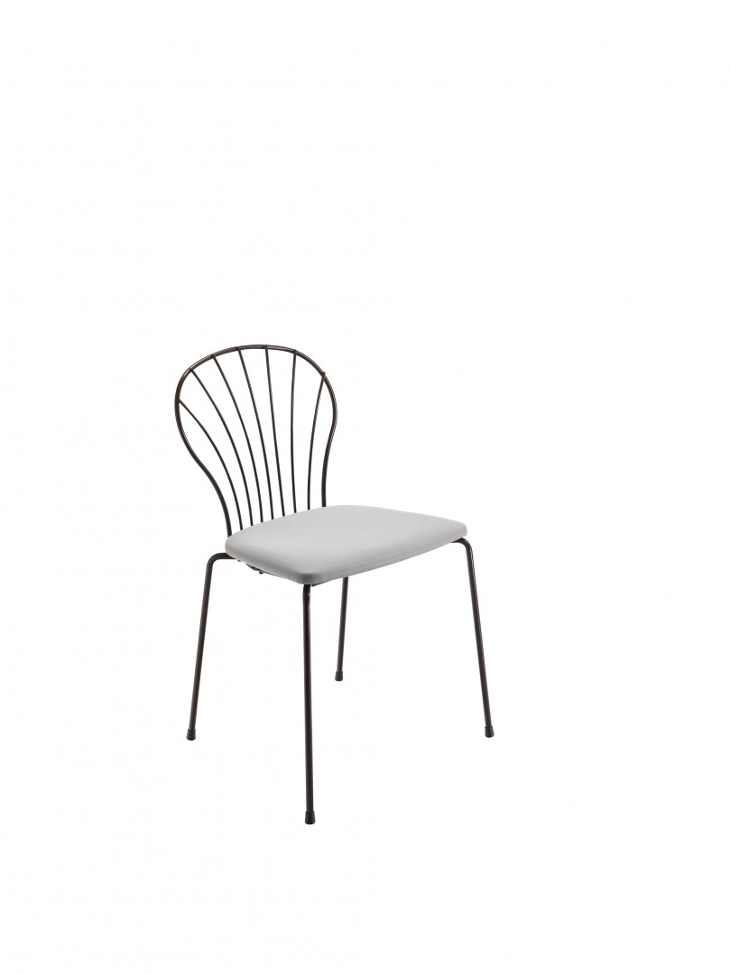 Flint 535-BM Стул с 4 ножками, стальным каркасом и спинкой, мягкое сиденье. Et al. Flint