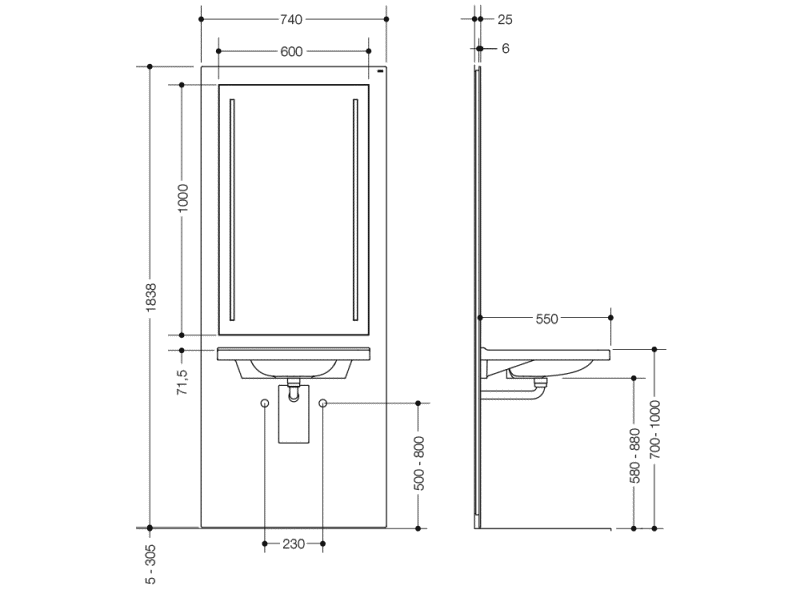 S50.01.712010 Туалетный модуль HEWI S 50 Module  - Вид №1