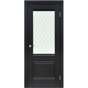 Комплект двери Классико-43 со стеклом 60x200 см Hardflex черный без доборов 89430440 STLM-2099545