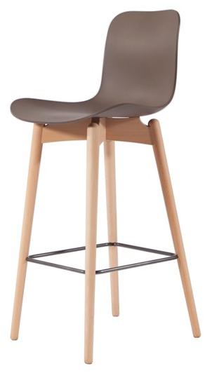 NORR11 Барный стул с пластиковым корпусом и буковыми ножками Langue sun-id-1383655 - Вид №11