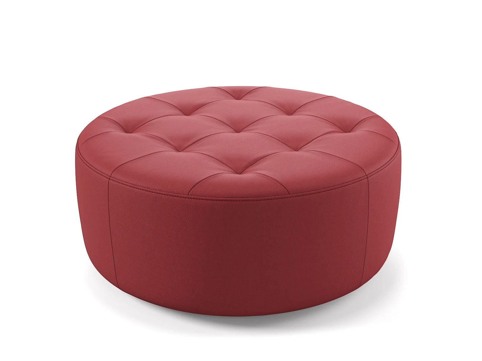 Круглый кожаный пуфик capitonné Sofanella Casado ARCH-00134101 - Вид №1