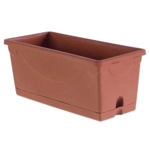 Горшок цветочный для рассады Газонcity 11x25x10 см v1.8 л пластик коричневый
