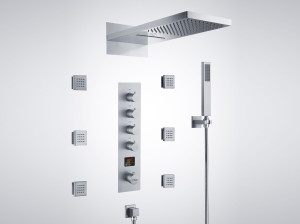 Светодиодный электронный термостатический набор для душа