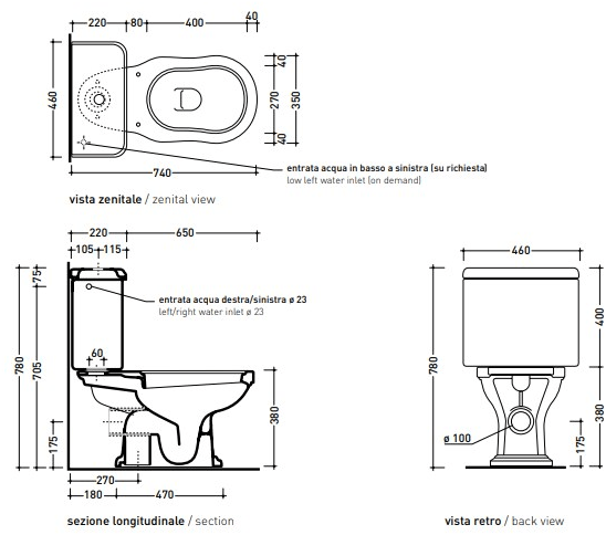 6001 Компакт унитаз с бачком Белый Ceramica Flaminia Efi Италия - Вид №3