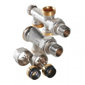 VT.225K.N.E04050 Регулирующий узел для подключения радиатора (комплект) Valtec 1/2" х 50% х 3/4 евроконус